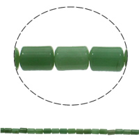 Zelená Aventurine Korálek, Sloupec, přírodní, 10x14mm, Otvor:Cca 1mm, Cca 28PC/Strand, Prodáno za Cca 15.7 inch Strand