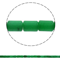 Jade Malaysia Bead, Kolonn, naturlig, 10x14mm, Hål:Ca 1mm, Ca 28PC/Strand, Såld Per Ca 15.3 inch Strand