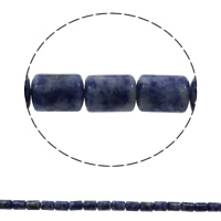 Blauw Spot stenen kralen, Kolom, natuurlijk, 10x14mm, Gat:Ca 1mm, Ca 28pC's/Strand, Per verkocht Ca 15.7 inch Strand