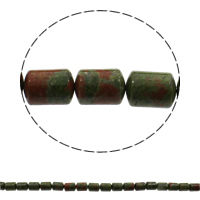 Rubi em Zoisite grânulos, miçangas, Coluna, 10x14mm, Buraco:Aprox 1mm, Aprox 28PCs/Strand, vendido para Aprox 15.7 inchaltura Strand