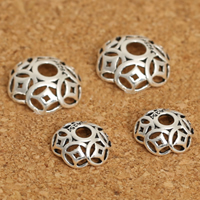 Bali Sterling Silver Bead Caps, Tailandia, Flor, tamanho diferente para a escolha & vazio, vendido por Lot