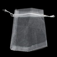 Jewelry Pouches Bags Organza Rectangle transparent Sold By Bag