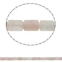 Naturliga rosenkvarts pärlor, Rose Quartz, Kolonn, 10x14mm, Hål:Ca 1mm, 28PC/Strand, Såld Per Ca 15.3 inch Strand