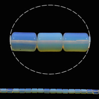 Zee Opaal Kralen, Sea Opal, Kolom, 10x14mm, Gat:Ca 1mm, 28pC's/Strand, Per verkocht Ca 15.3 inch Strand