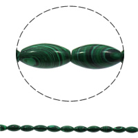 Malakit Bead, Oval, syntetisk, 10x20mm, Hål:Ca 1mm, 20PC/Strand, Såld Per Ca 15.7 inch Strand