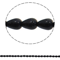 Blue Goldstone Beads, Traan, natuurlijk, 10x14mm, Gat:Ca 1mm, 28pC's/Strand, Per verkocht Ca 15.7 inch Strand