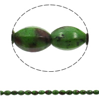 Ruby zoisite Helmi, Soikea, 10x15mm, Reikä:N. 1mm, 28PC/Strand, Myyty Per N. 15.7 tuuma Strand