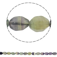 lilla fluorit Bead, Oval, naturlig, 10x15mm, Hole:Ca. 1mm, 28pc'er/Strand, Solgt Per Ca. 15.7 inch Strand