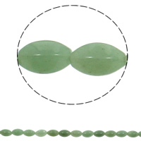 Aventurine χάντρες, Πράσινη Aventurine, Ωοειδής, φυσικός, 10x15mm, Τρύπα:Περίπου 1mm, 28PCs/Strand, Sold Per Περίπου 15.7 inch Strand