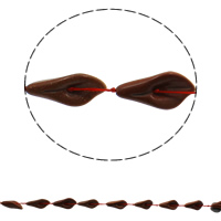 Goldstone perler, Leaf, naturlig, 16x28x8mm, Hole:Ca. 1mm, Ca. 12pc'er/Strand, Solgt Per Ca. 16.5 inch Strand