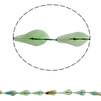 Gemstone Smycken Pärlor, Ädelsten, Leaf, naturlig, 16x28x8mm, Hål:Ca 1mm, Ca 12PC/Strand, Såld Per Ca 16.5 inch Strand