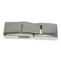 Stainless Steel Magnetska kopča, Nehrđajući čelik, izvorna boja, 36x13x6mm, Rupa:Približno 9.5x3.5mm, 10računala/Lot, Prodano By Lot