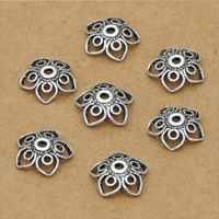 Chapeau de perle en argent sterling Bali, Thaïlande, fleur, 10mm, 40PC/lot, Vendu par lot