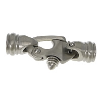 Chiusura di gioielli in acciaio inox, con tappo, colore originale, 37mm, 13x10mm, 21x16x7mm, Foro:Appross. 7mm, 10PC/lotto, Venduto da lotto