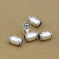 Thajsko Sterling Silver Korálky, Drum, 12x8mm, Otvor:Cca 1-3mm, 15PC/Lot, Prodáno By Lot