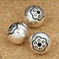 Thailand Sterling Silver Beads Round 10mm Approx 1mm Sold By Lot