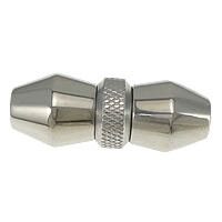 Stainless Steel Magnetska kopča, Nehrđajući čelik, izvorna boja, 28x11mm, Rupa:Približno 5mm, 20računala/Lot, Prodano By Lot