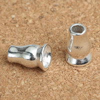 925 Sterling Silber Perlen, 10x7mm, Bohrung:ca. 3mm, 15PCs/Menge, verkauft von Menge