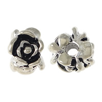 Zinklegering Flower Kralen, Zinc Alloy, Bloem, antiek zilver plated, nikkel, lood en cadmium vrij, 6x8mm, Gat:Ca 2mm, 1000pC's/Lot, Verkocht door Lot