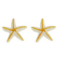 Cabujón de Resina de Moda, Estrella de Mar, espalda plana & 2-tono, 17x17x4mm, 100PCs/Bolsa, Vendido por Bolsa