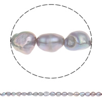 Barokna Kulturan Slatkovodni Pearl perle, ljubičasta boja, 7-8mm, Rupa:Približno 0.8mm, Prodano Per Približno 14.5 inčni Strand