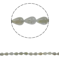 Prirodni Grey ahat perle, Siva Agate, Suza, prirodan, 8x12mm, Rupa:Približno 1.5mm, Približno 34računala/Strand, Prodano Per Približno 15.3 inčni Strand