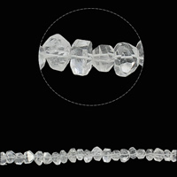 Korálky přírodní Průhledný Quartz, Clear Quartz, tváří, 13-14mm, Otvor:Cca 1.5mm, Cca 42PC/Strand, Prodáno za Cca 15.7 inch Strand