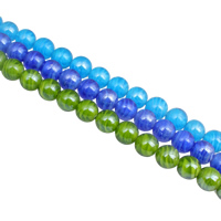 Inner Twist Lampeperler, Lampwork, Runde, håndlavet, indre twist, flere farver til valg, 14mm, Hole:Ca. 2.5mm, 25pc'er/Strand, Solgt Per Ca. 14.5 inch Strand