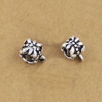 Thajsko Sterling Silver Bail BEAD, Sloupec, dutý, 5x5mm, Otvor:Cca 3.5mm,1-3mm, 35PC/Lot, Prodáno By Lot