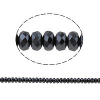 Perles hématites amagnétiques, hématite non magnétique, rondelle, normes différentes pour le choix & facettes, noire, Trou:Environ 1mm, Longueur Environ 15.7 pouce, Vendu par sac