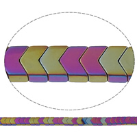 Non- magnetische Hämatit Perle, bunte Farbe plattiert, verschiedene Größen vorhanden & satiniert, farbenfroh, Bohrung:ca. 1mm, Länge ca. 15.7 ZollInch, verkauft von Tasche