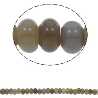 Coirníní Grey Agate Nádúrtha, Rondelle, 10x6mm, Poll:Thart 1.5mm, Thart 64ríomhairí pearsanta/Snáithe, Díolta Per Thart 15.7 Inse Snáithe