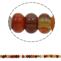 Agat perler, Blandet Agate, Rondelle, naturlig, 10x6mm, Hole:Ca. 1.5mm, Ca. 61pc'er/Strand, Solgt Per Ca. 15.7 inch Strand