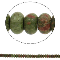 Ruby i Zoisite Bead, Rondelle, 10x6mm, Hål:Ca 1.5mm, Ca 64PC/Strand, Såld Per Ca 15.7 inch Strand