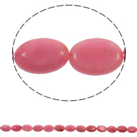 Rhodonite Pärlor, RODONIT, Flat Oval, naturlig, 13x18x5mm, Hål:Ca 1.5mm, Ca 23PC/Strand, Såld Per Ca 15.7 inch Strand