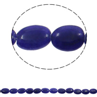 Värjätty Marble Helmi, Flat Oval, sininen, 13x18x5mm, Reikä:N. 1.5mm, N. 21PC/Strand, Myyty Per N. 14.5 tuuma Strand