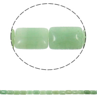 Aventurina verde Abalorio, Rectángular, natural, 13x18x6mm, agujero:aproximado 1.5mm, aproximado 22PCs/Sarta, Vendido para aproximado 15.3 Inch Sarta