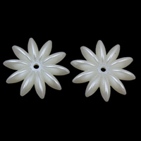 ABS plastikas pearl Rutuliukas, Gėlė, baltas, 27x4mm, Skylė:Apytiksliai 1mm, Apytiksliai 500kompiuteriai/Krepšys, Pardavė Krepšys