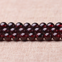 Naturlig granat perler, Garnet, Runde, Januar Birthstone & forskellig størrelse for valg, Grade AA, Længde Ca. 15 inch, Solgt af Lot