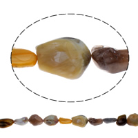 Blandet Agate Bead, naturlig, 23x30x13mm-27x41x20mm, Hole:Ca. 1.5mm, Ca. 13pc'er/Strand, Solgt Per Ca. 15.7 inch Strand