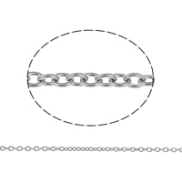 Corrente Oval de aço inoxidável, with carretel plástico, tamanho diferente para a escolha & cadeia oval, cor original, 100m/Spool, vendido por Spool