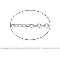 Corrente Oval de aço inoxidável, with carretel plástico, tamanho diferente para a escolha & cadeia oval, cor original, 100m/Spool, vendido por Spool