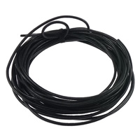 Βακέτα Cord, μαύρος, 2mm, 100Ναυπηγεία/τσάντα, Sold Με τσάντα