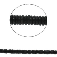 Természetes fekete achát gyöngyök, Lapos kerek, 6x2mm, Lyuk:Kb 1.5mm, Kb 220PC-k/Strand, Naponta eladott Kb 15.7 inch Strand