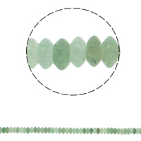 Grön Aven Bead, Flat Round, naturlig, 6.5x3mm, Hål:Ca 1.5mm, Ca 134PC/Strand, Såld Per Ca 15.7 inch Strand