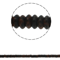 Mahogni obsidian perler, Flad Rund, naturlig, 6.5x3mm, Hole:Ca. 1.5mm, Ca. 134pc'er/Strand, Solgt Per Ca. 15.7 inch Strand