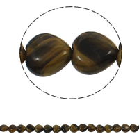 Tiger Eye Helmet, Sydän, luonnollinen, 12x5mm, Reikä:N. 1.5mm, N. 36PC/Strand, Myyty Per N. 15.7 tuuma Strand