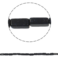 Blue Goldstone Beads, Rechthoek, natuurlijk, 6x12x4mm, Gat:Ca 1.5mm, Ca 33pC's/Strand, Per verkocht Ca 15.7 inch Strand