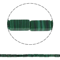 Malachite goutte, rectangle, synthétique, 6x12x4mm, Trou:Environ 1.5mm, Environ 33PC/brin, Vendu par Environ 15.7 pouce brin