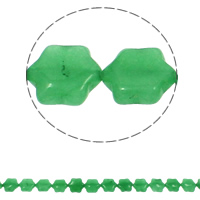 Jade Malaysia Bead, Flower, naturlig, 13x15x5mm, Hole:Ca. 1.5mm, Ca. 28pc'er/Strand, Solgt Per Ca. 15.7 inch Strand